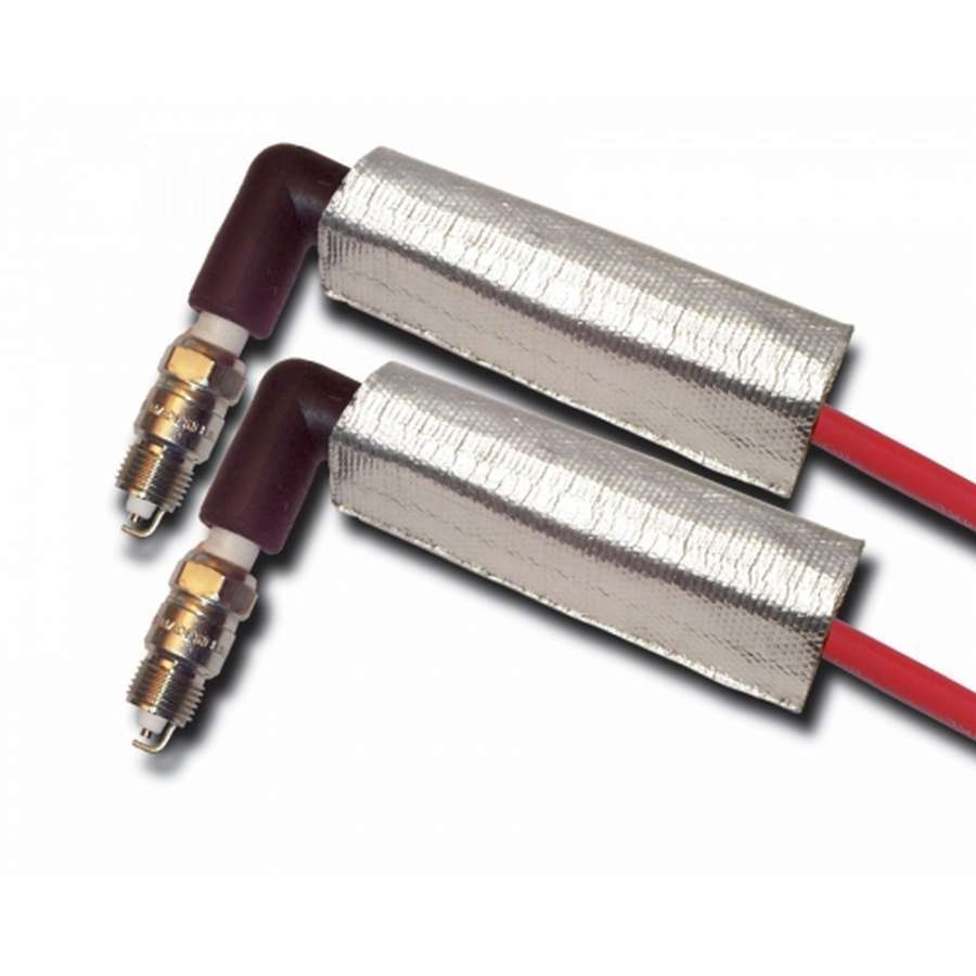 Thermo-Tec 6" X 2-1/2" Dual Layer Plug Wire Heat Shield 4 Pc.