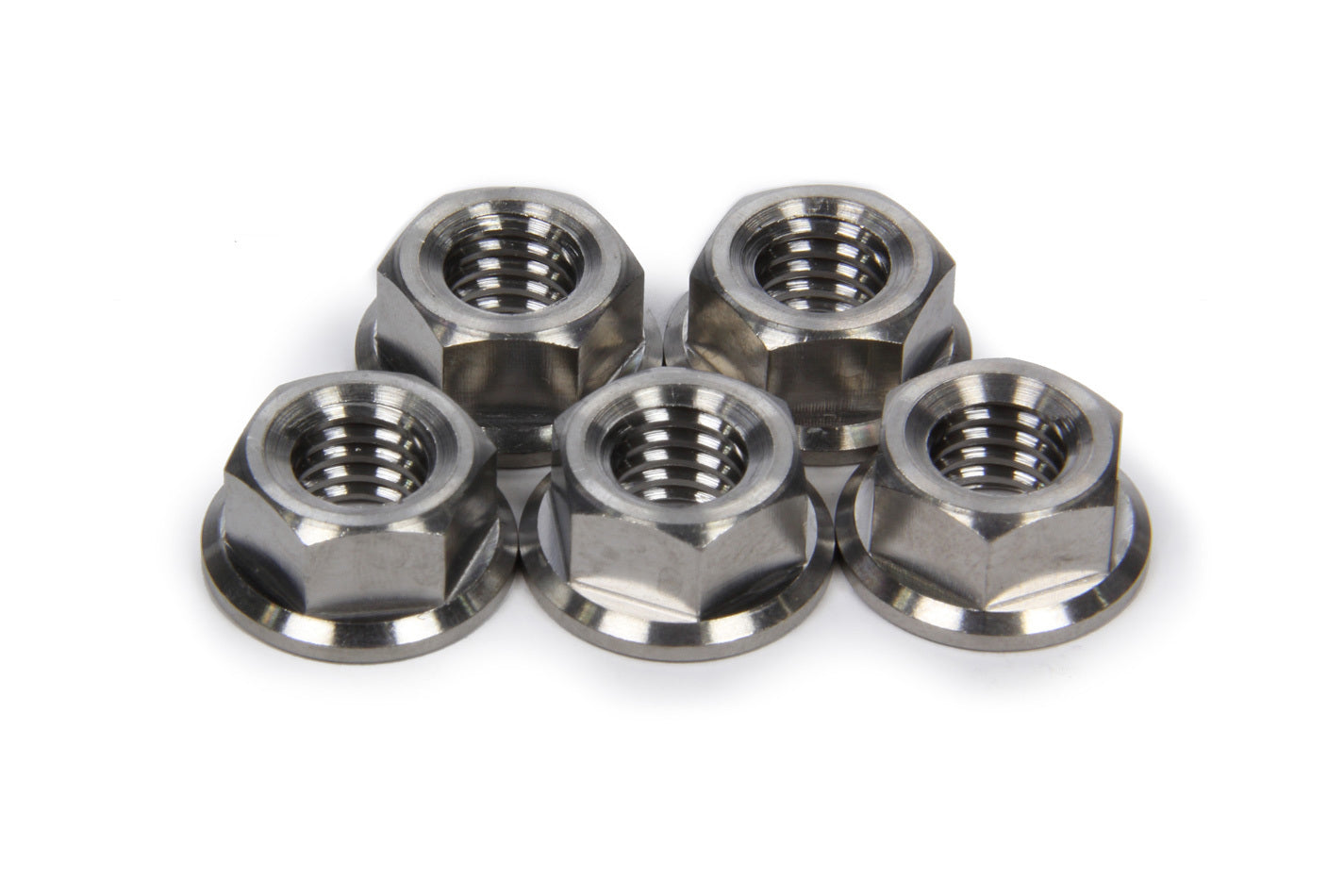 Ti22 Performance Front Hub Flange Nuts Titanium 3/8-16 5pk TIP1228