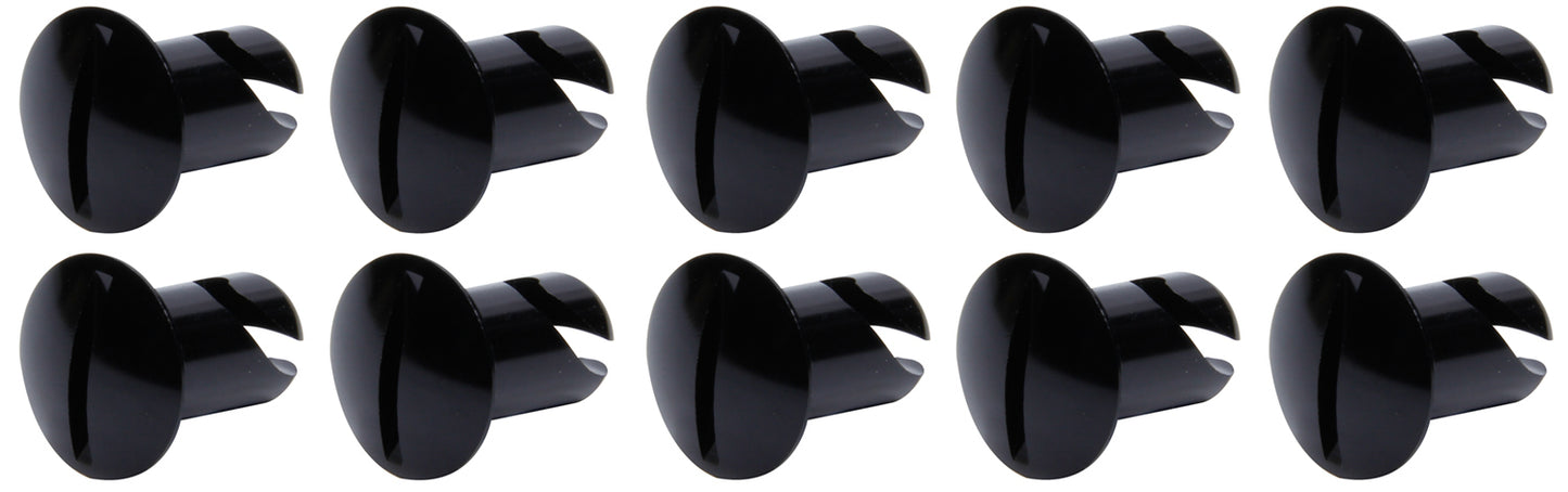 Ti22 Performance Oval Head Dzus Buttons .500 Long 10 Pack Black TIP8102