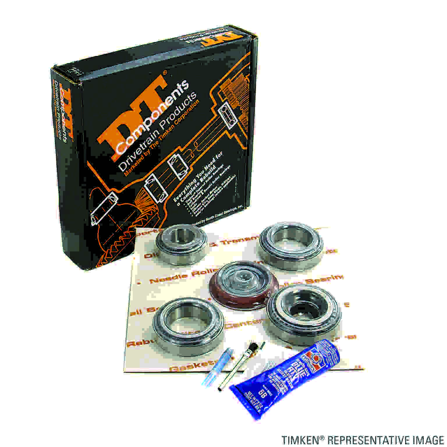 Timken Axle Differential Bearing and Seal Kit  top view frsport DRK303B