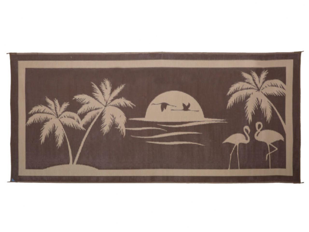 Mings Mark Tropical Oasis Mat, Brown/Beige 8'X18'