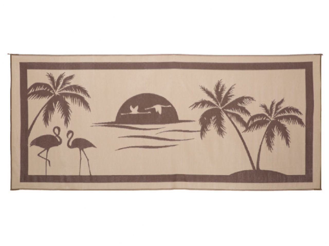 Mings Mark Tropical Oasis Mat, Brown/Beige 8'X18'