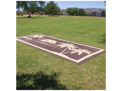 Mings Mark Tropical Oasis Mat, Brown/Beige 8'X18'
