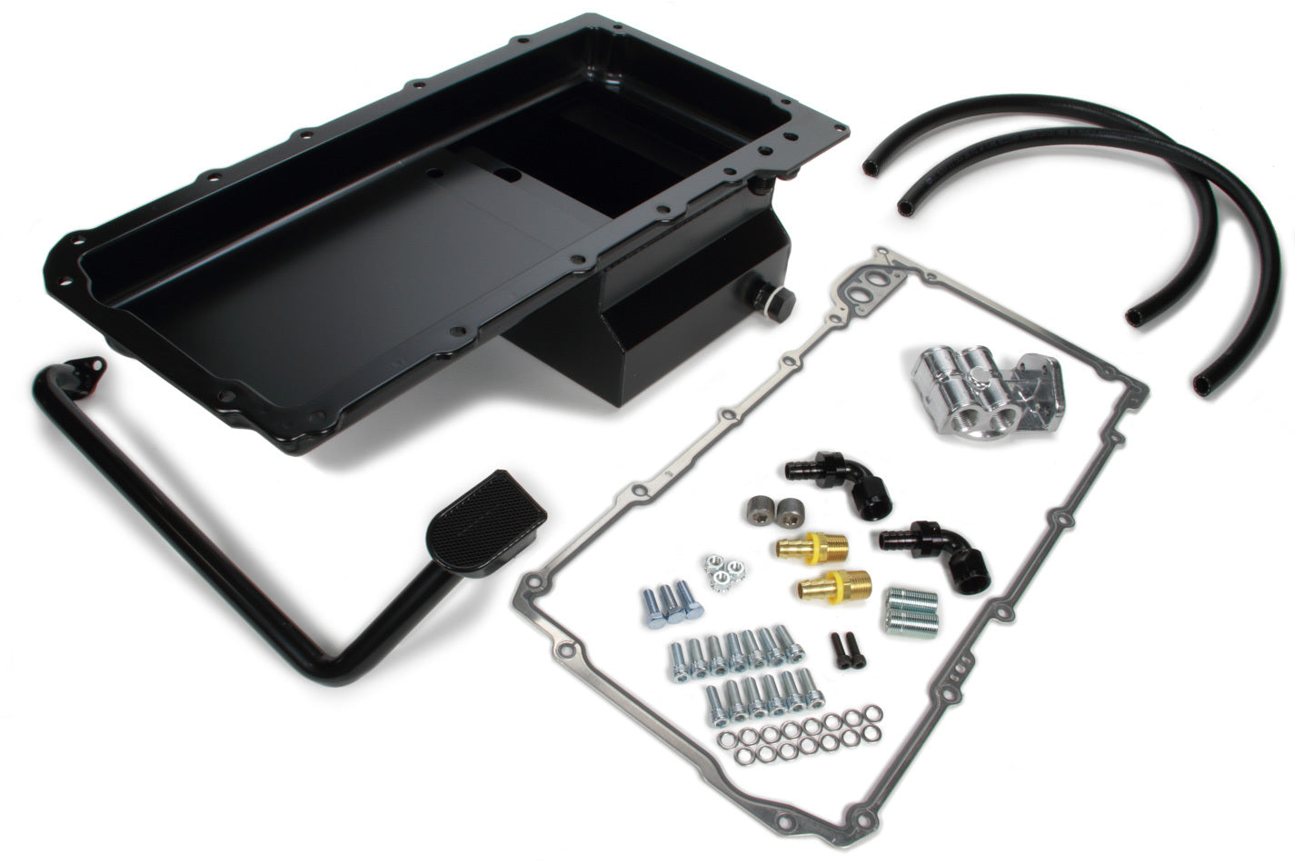 Trans-Dapt 67-69 Camaro Black LS Swap Oil Pan/Filter Kit TRA0181