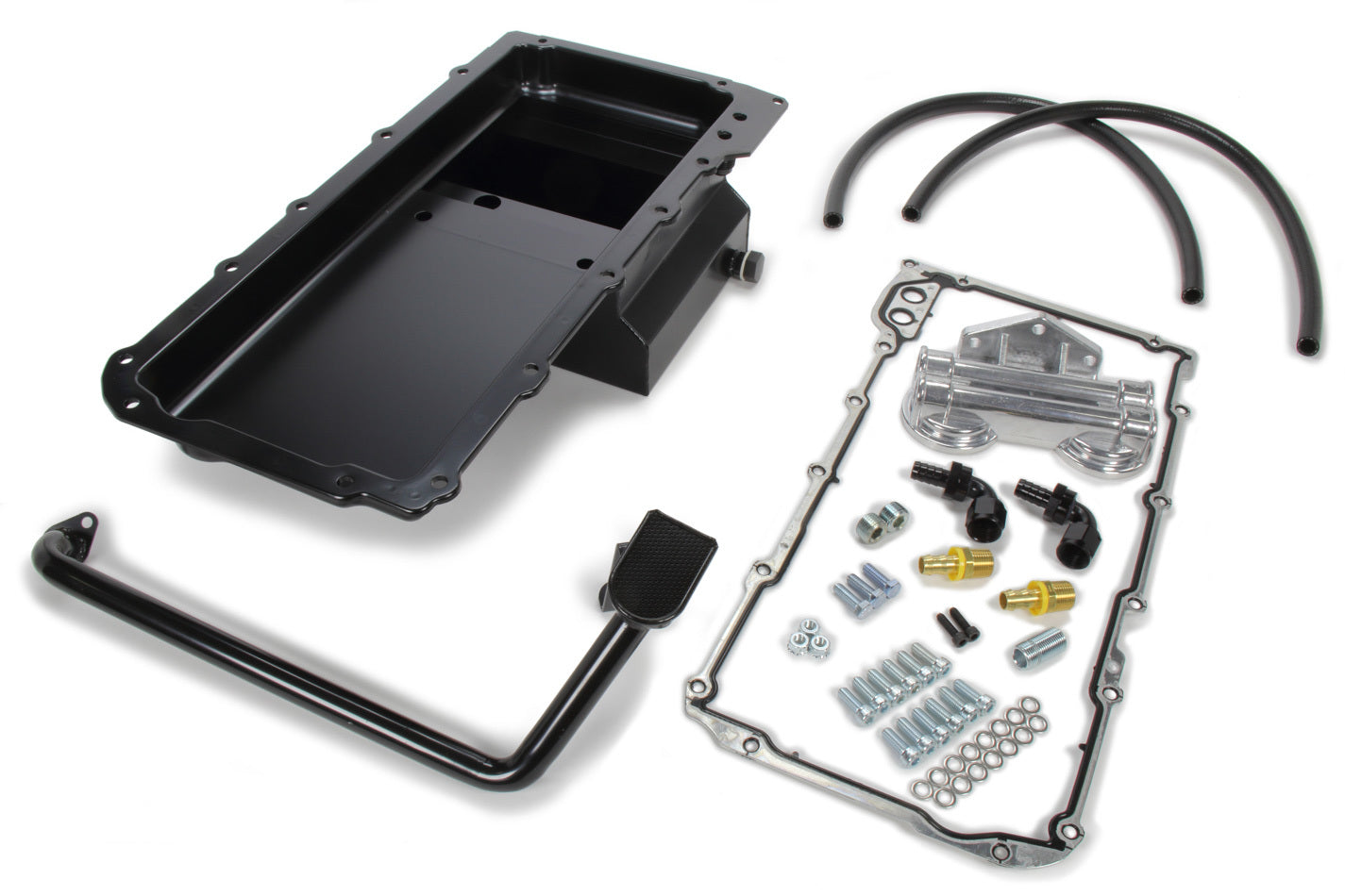 Trans-Dapt 67-69 Camaro Black LS Swap Oil Pan/Filter Kit TRA0182