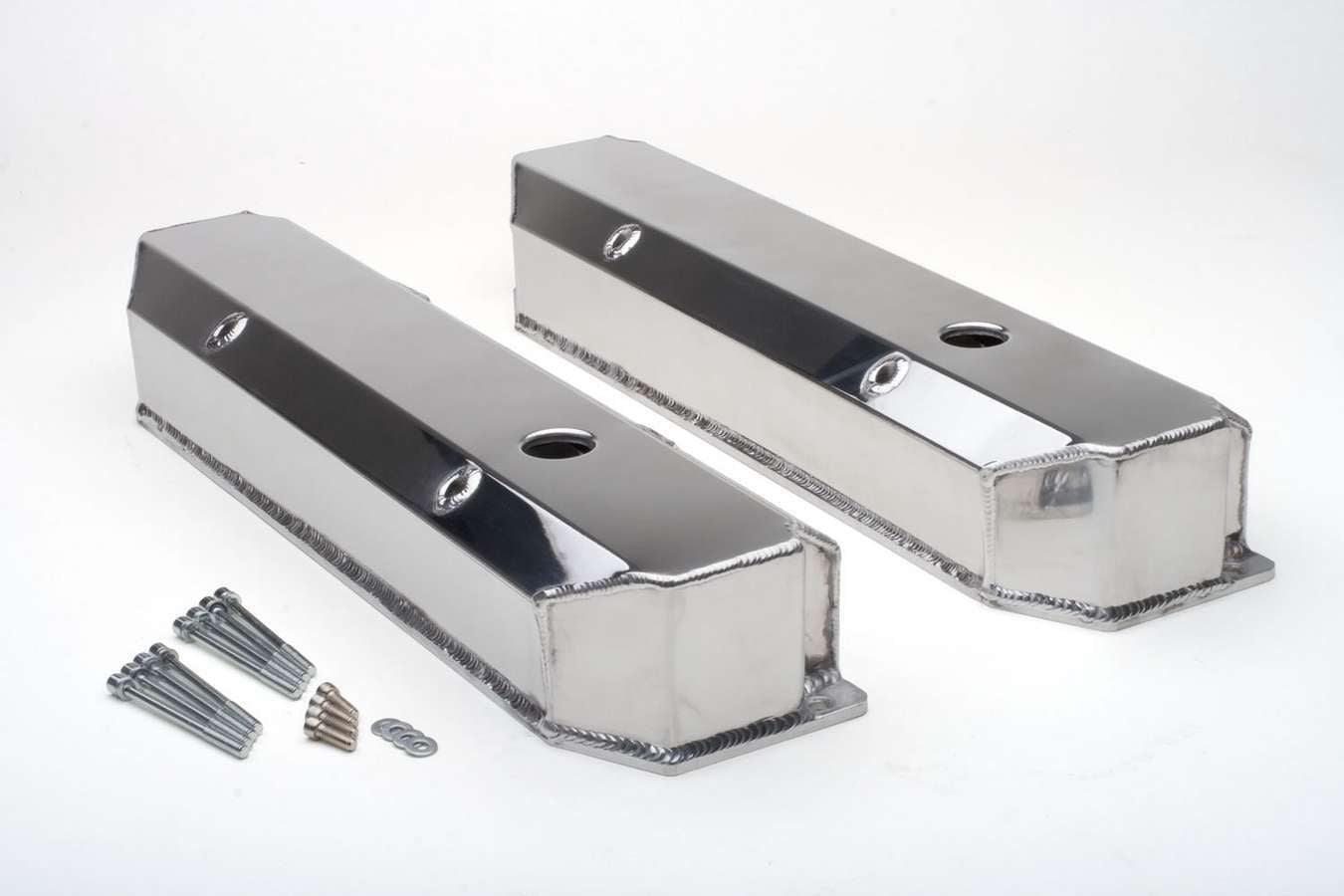 Trans-Dapt BBM Fabricated Alum Valve Covers Polished TRA1052