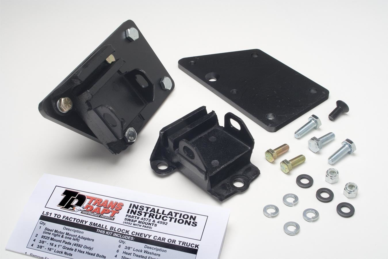 Trans-Dapt LS1 Into SBC Chassis Motor Mount Kit TRA4592