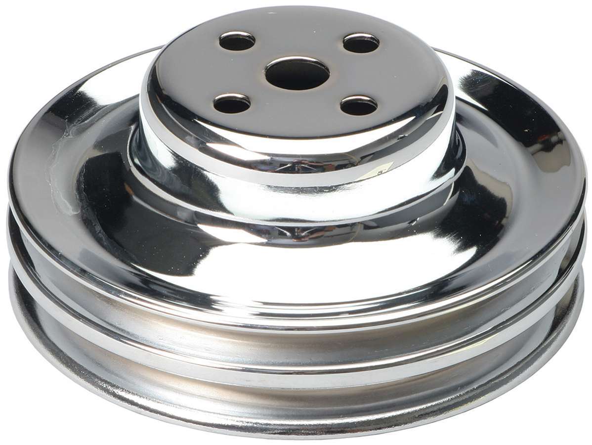 Trans-Dapt 65-66 Ford 289 Water Pump Pulley Chrome 2 Grv TRA8301