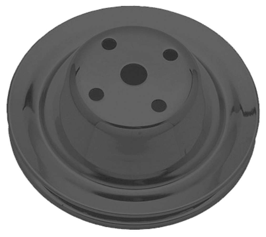 Trans-Dapt SBC LWP Water Pump Pulley 1 Groove Black TRA8604