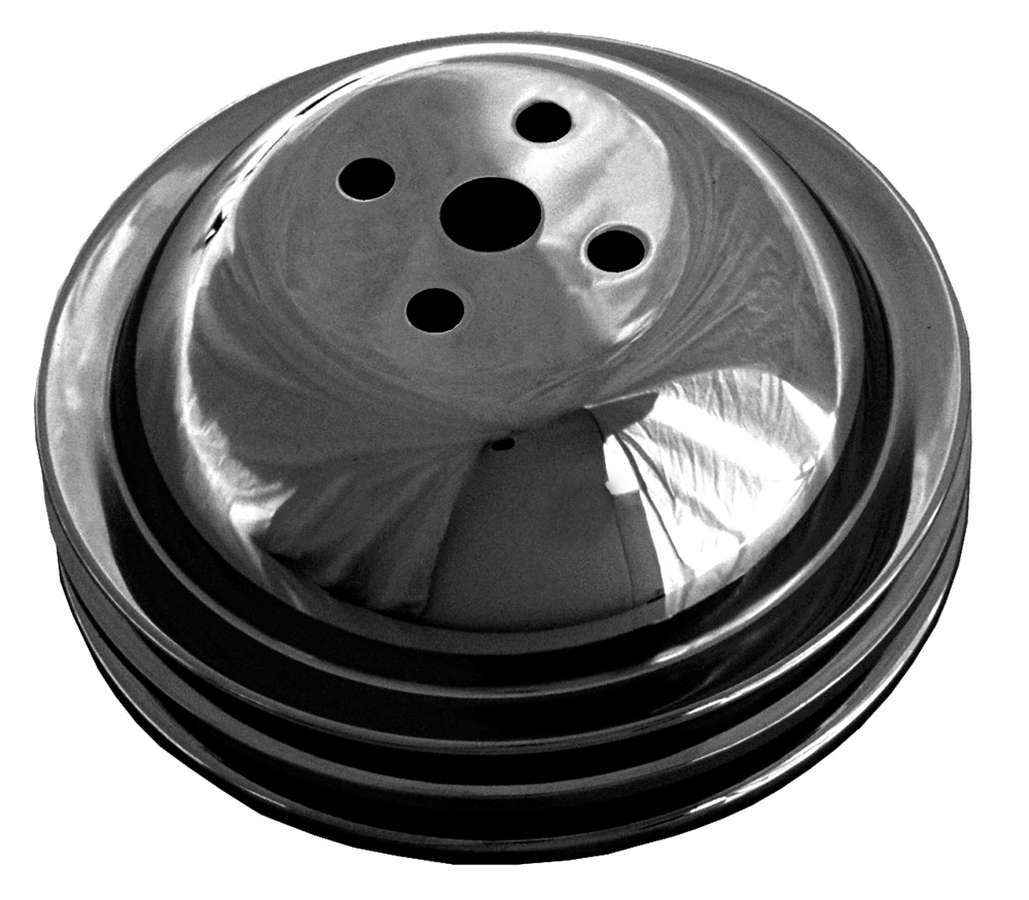 Trans-Dapt BBC SWP Water Pump Pulley 2 Groove Black TRA8615