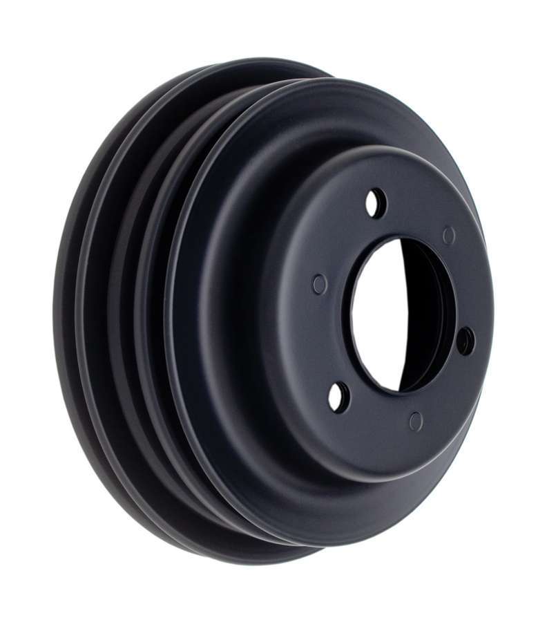 Trans-Dapt BBC LWP Crankshaft Pulley 3 Groove Black TRA8624