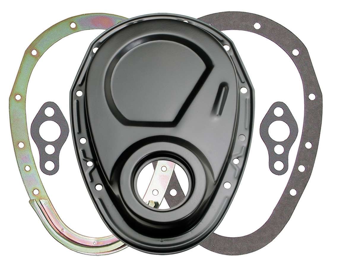 Trans-Dapt SBC Black 2pc Timing Cover TRA8638