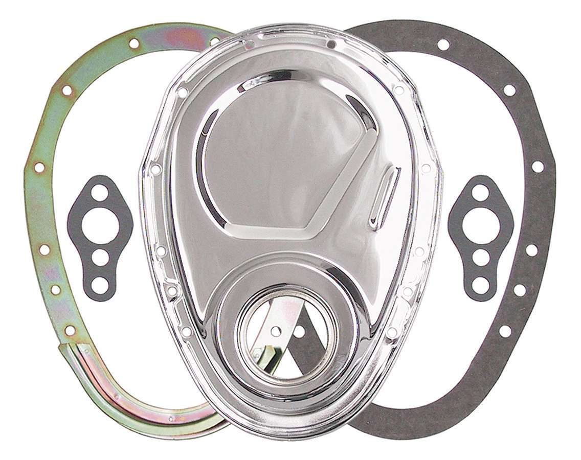 Trans-Dapt SBC 2-Piece Timing Cover Chrome TRA8909