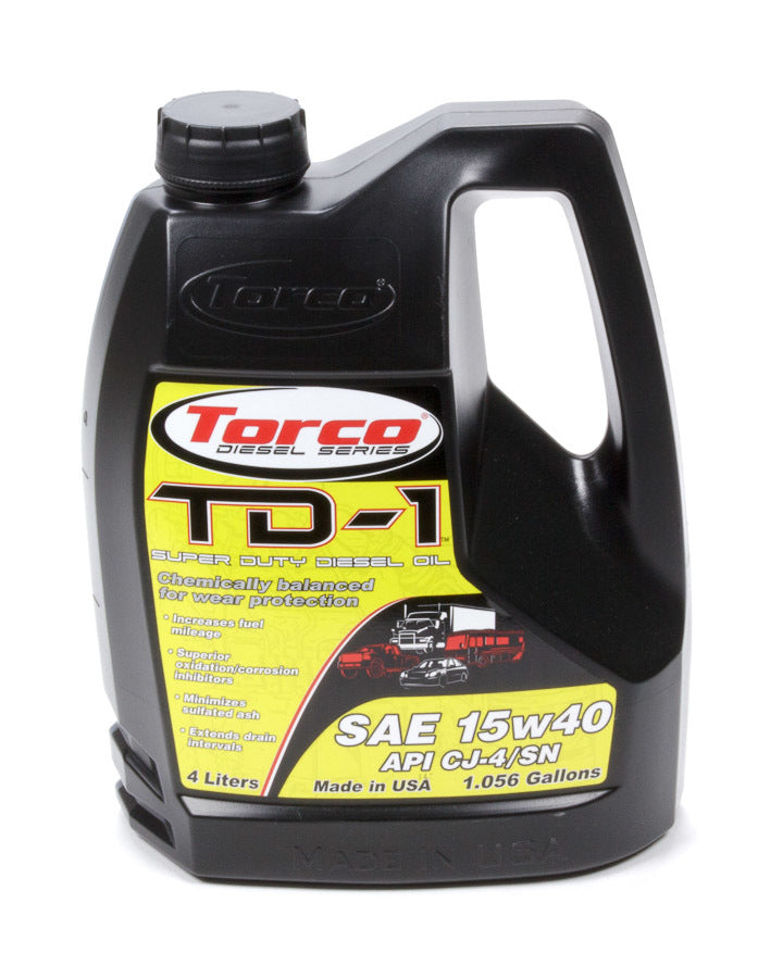 Torco TD-1 Super Diesel 15w40 4-Liter Bottle TRCA181540SE