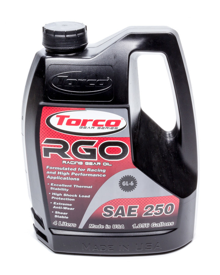 Torco RGO Racing Gear Oil 250- 4-Liter Bottle TRCA240250SE