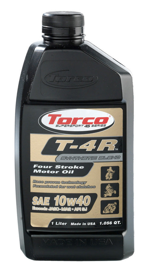 Torco T-4R Four Stroke Oil 10w 40-12x1-Liter TRCT671044C