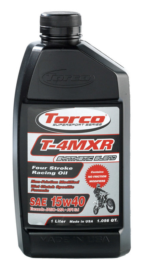 Torco T-4MXR Four Stroke Racin g Oil 15w40-12x1-Liter TRCT671544C