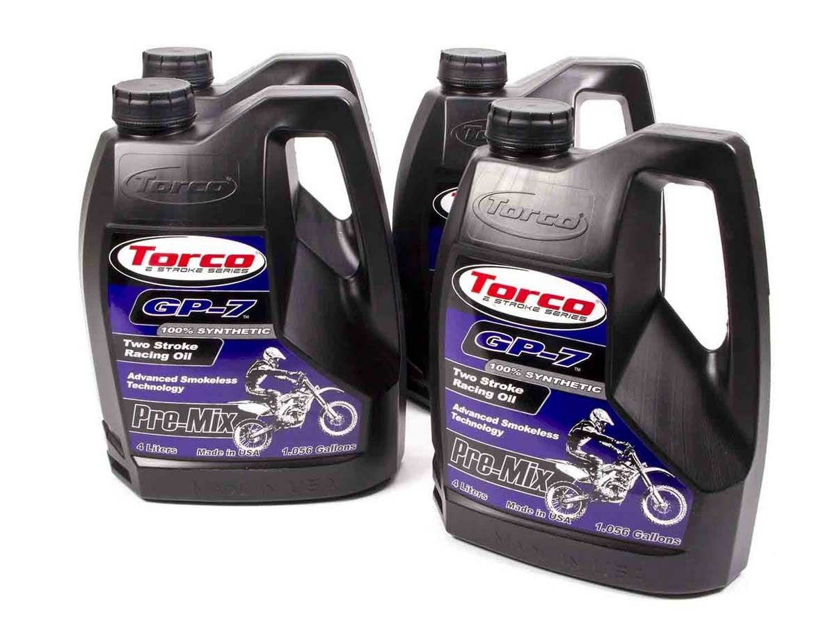 Torco GP-7 Racing 2 Cycle Oil Case 4x1 Gallon TRCT930077S
