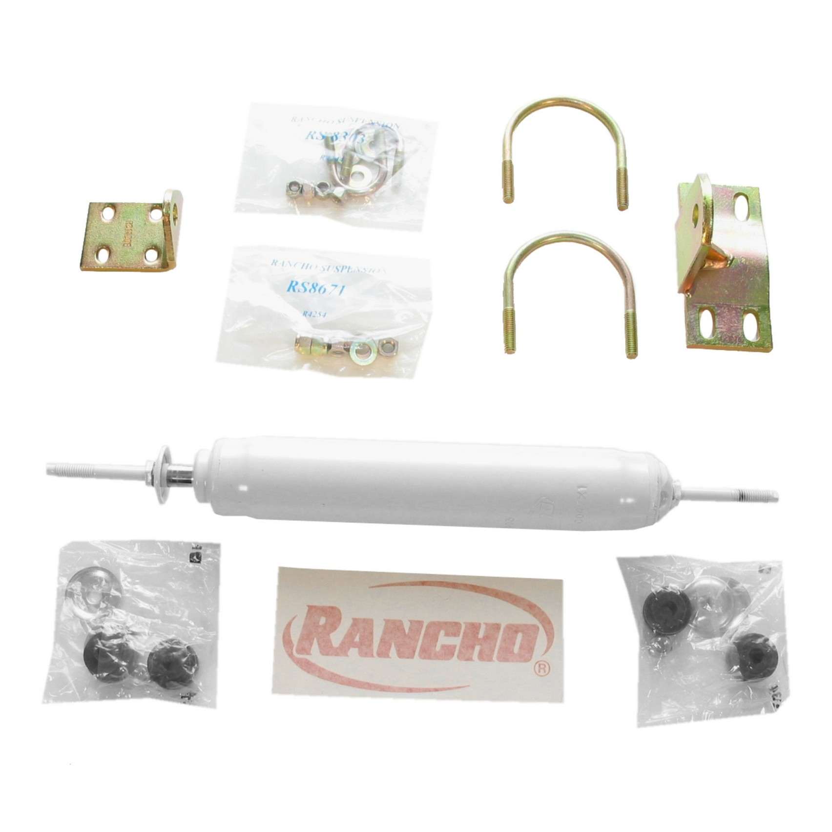 Rancho Steering Damper Kit  top view frsport RS97355