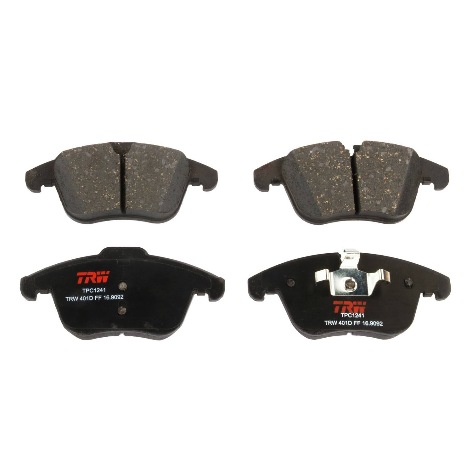 trw disc brake pad set  frsport tpc1241