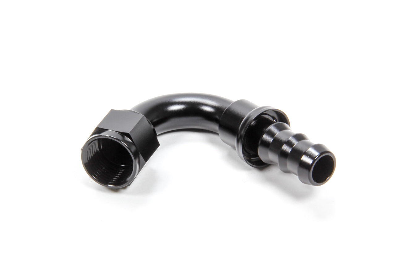 Triple X Race Components #10 120 Degree Hose End Push Lock TXRHF-12010-BLK