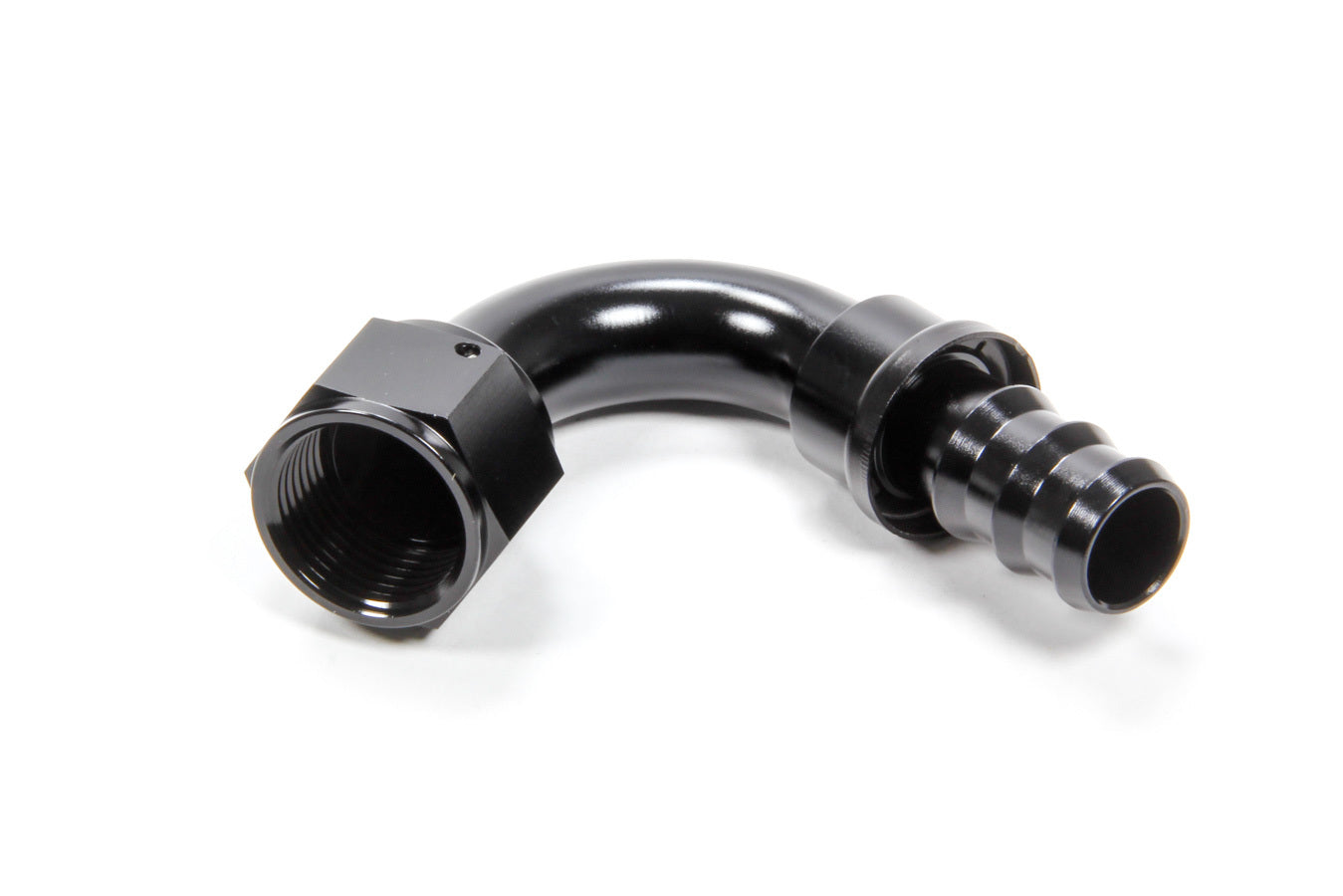 Triple X Race Components #12 120 Degree Hose End Push Lock TXRHF-12012-BLK