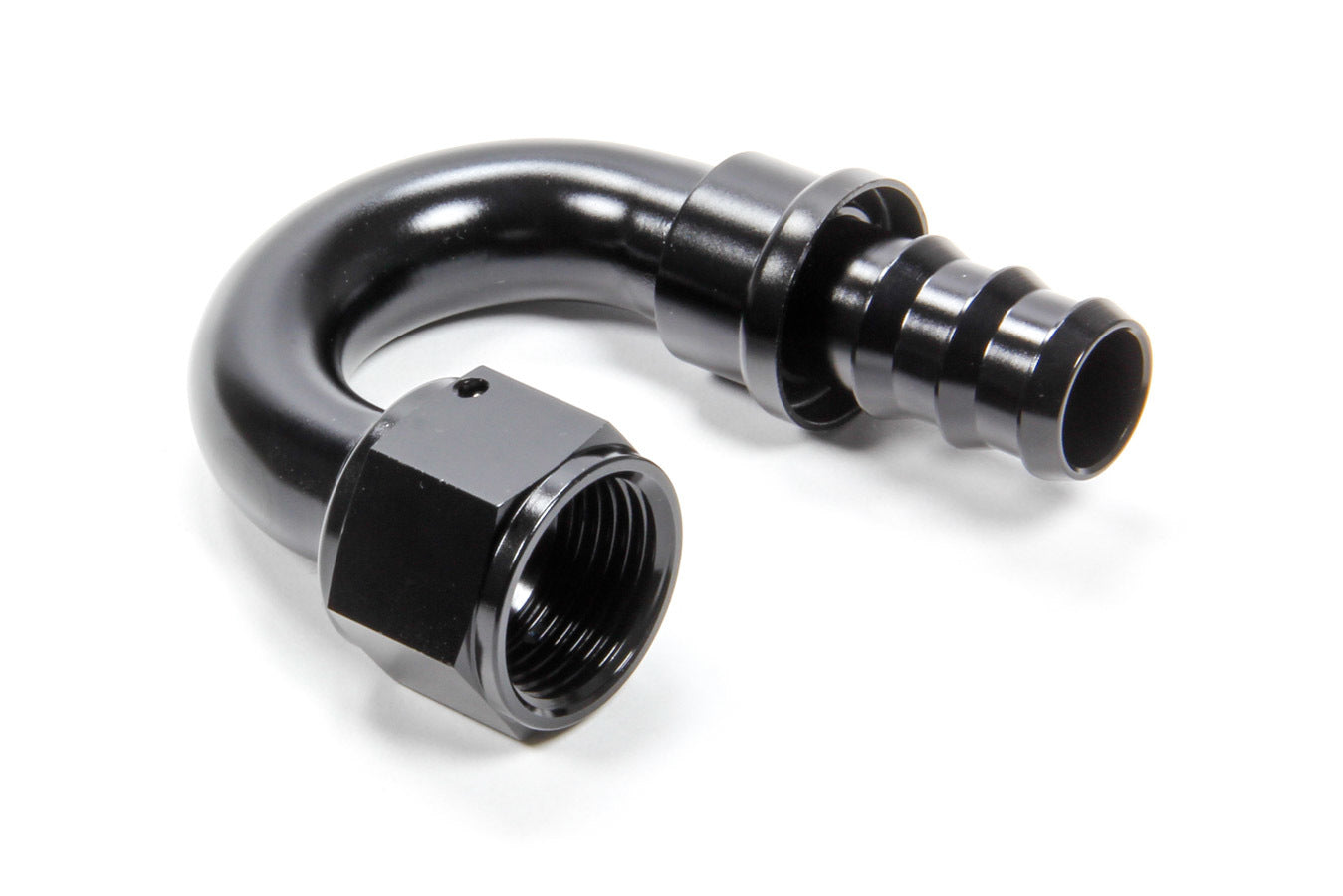 Triple X Race Components #12 180 Degree Hose End Push Lock TXRHF-18012-BLK