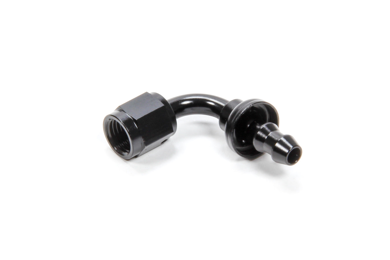 Triple X Race Components #4 90 Degree Hose End Push Lock TXRHF-19004-BLK