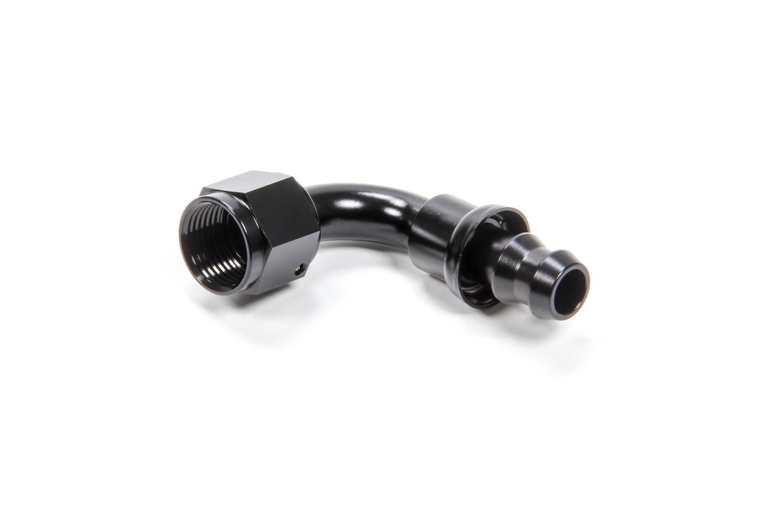 Triple X Race Components #6 90 Degree Hose End Push Lock TXRHF-19006-BLK