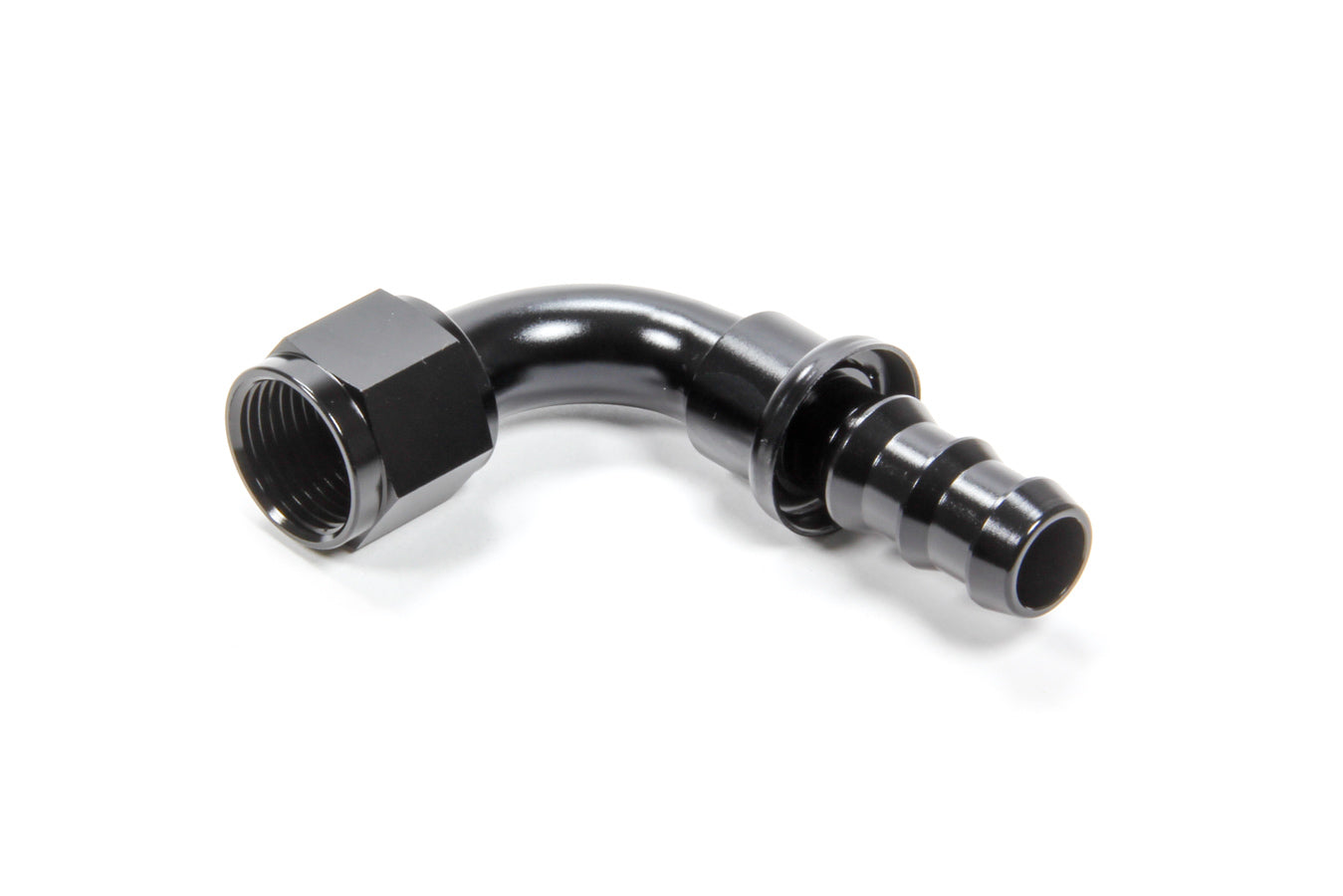 Triple X Race Components #10 90 Degree Hose End Push Lock TXRHF-19010-BLK