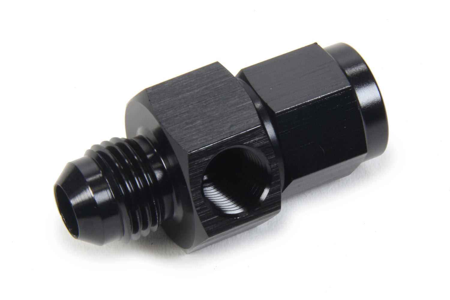 Triple X Race Components Gauge Adapter #6 Male x #6 Female x 1/8 TXRHF-33601-BLK