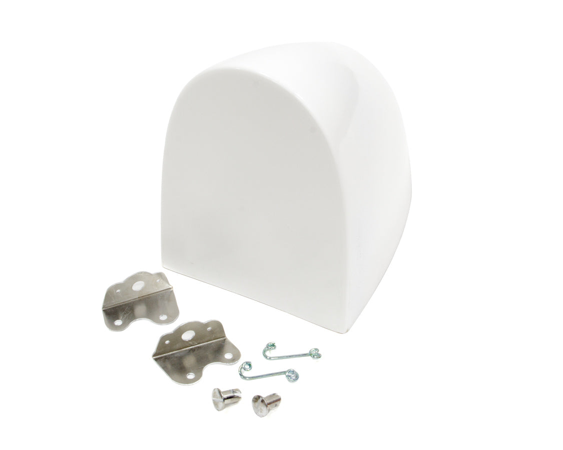 Triple X Race Components Aero Fuel Tank Cover White With Brackets TXRSC-BW-9933