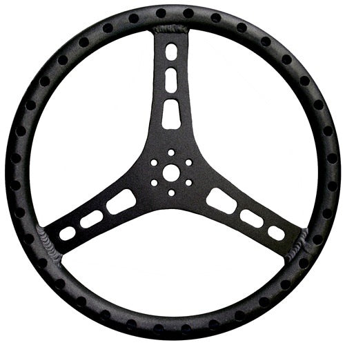 Triple X Race Components Steering Wheel 15in Dia 1-1/8in Tube Black TXRST-0001-BLK