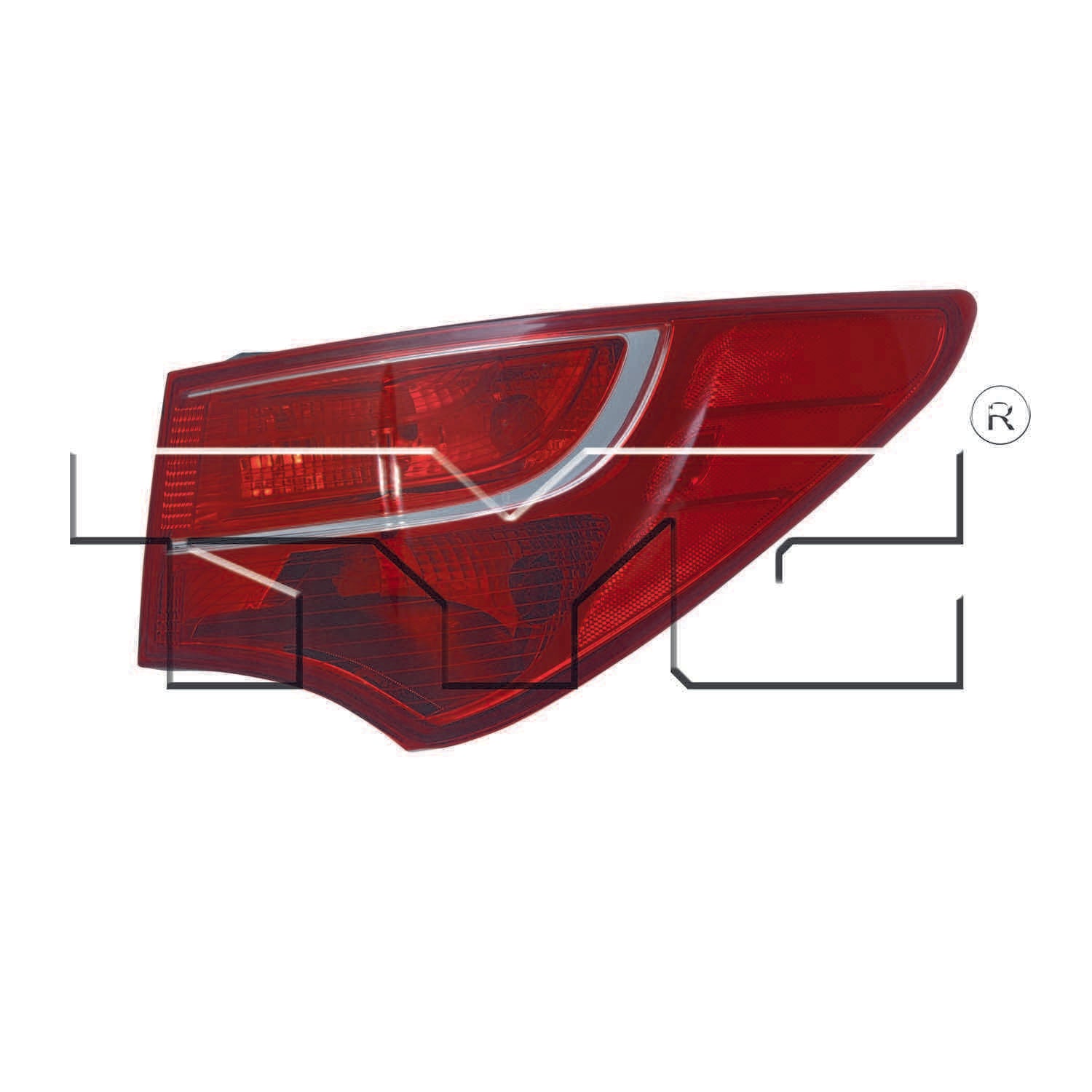 TYC Tail Light Assembly  top view frsport 11-6537-00-9