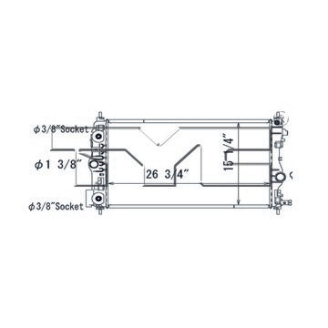 TYC TYC Radiator  top view frsport 13471