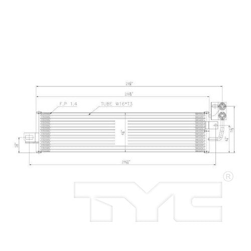 tyc automatic transmission oil cooler  frsport 19128