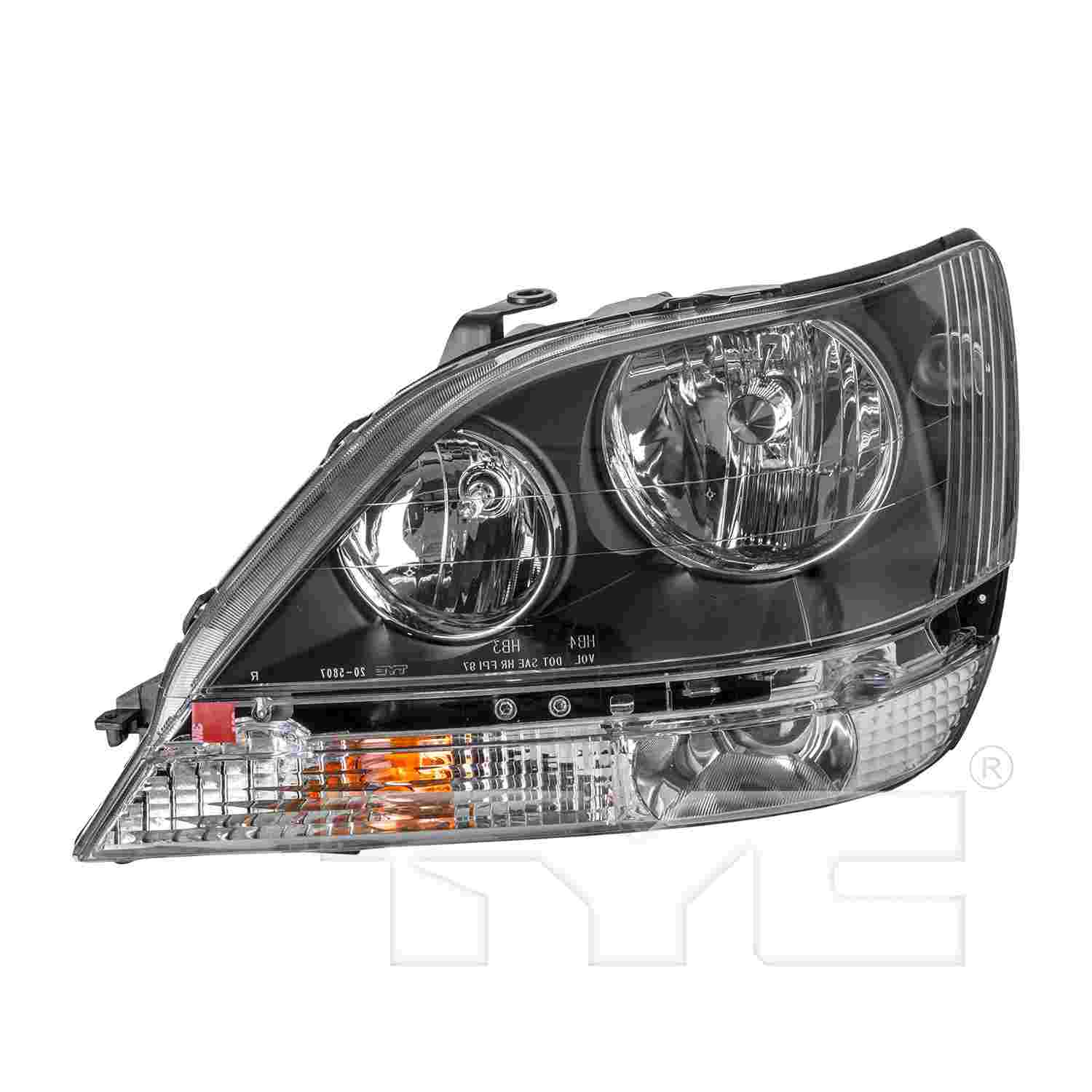 TYC Headlight Assembly  top view frsport 20-5808-00