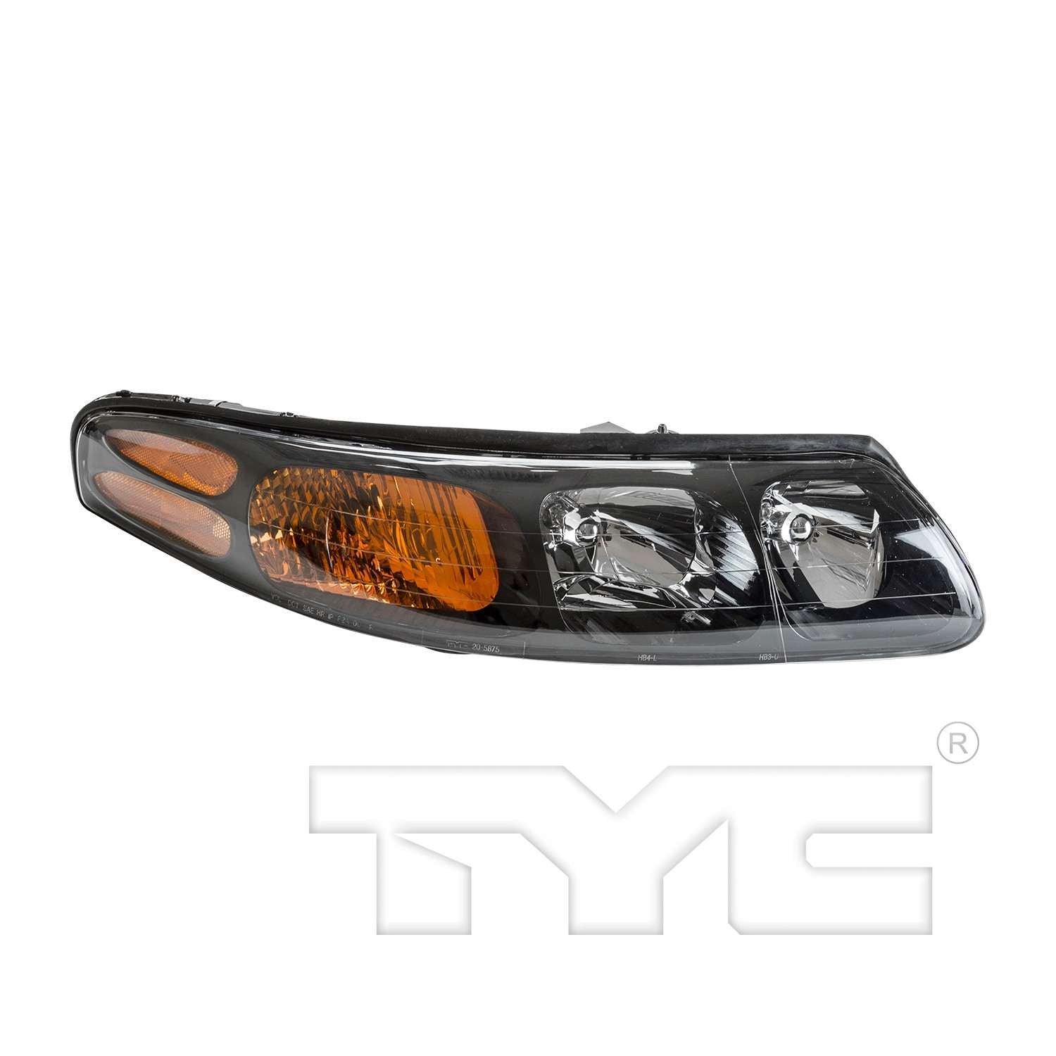 TYC Headlight Assembly  top view frsport 20-5875-00