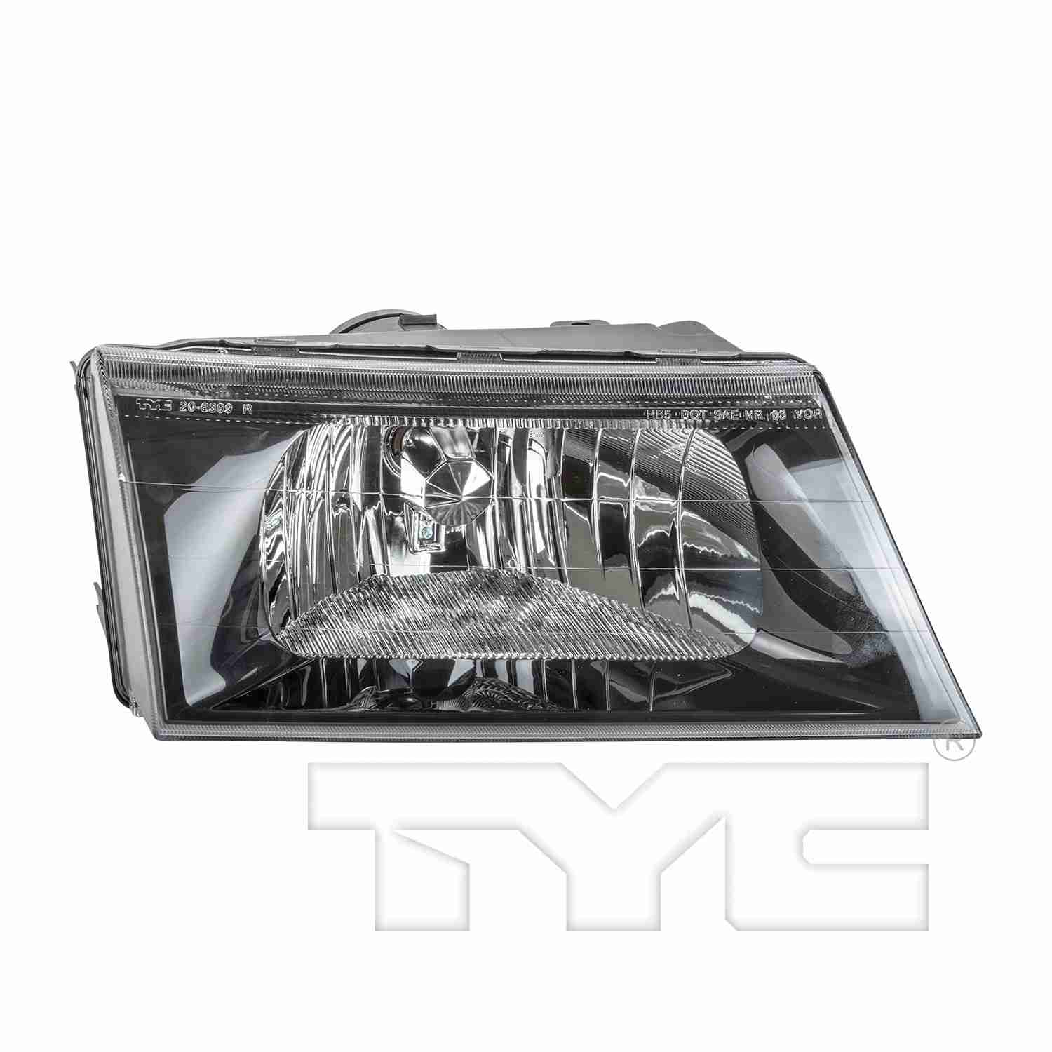 TYC Headlight Assembly  top view frsport 20-6399-90