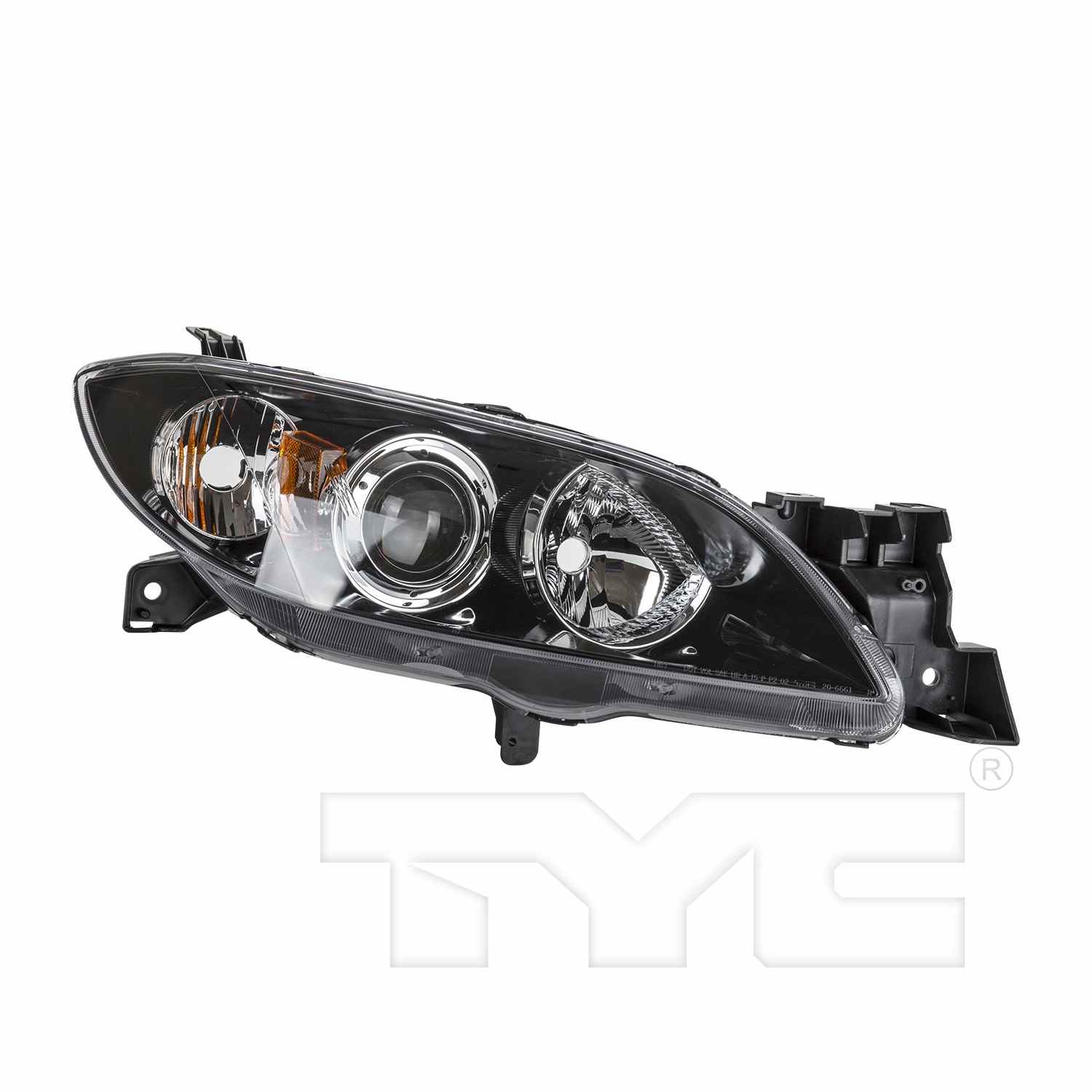 TYC Headlight Assembly  top view frsport 20-6661-01-9