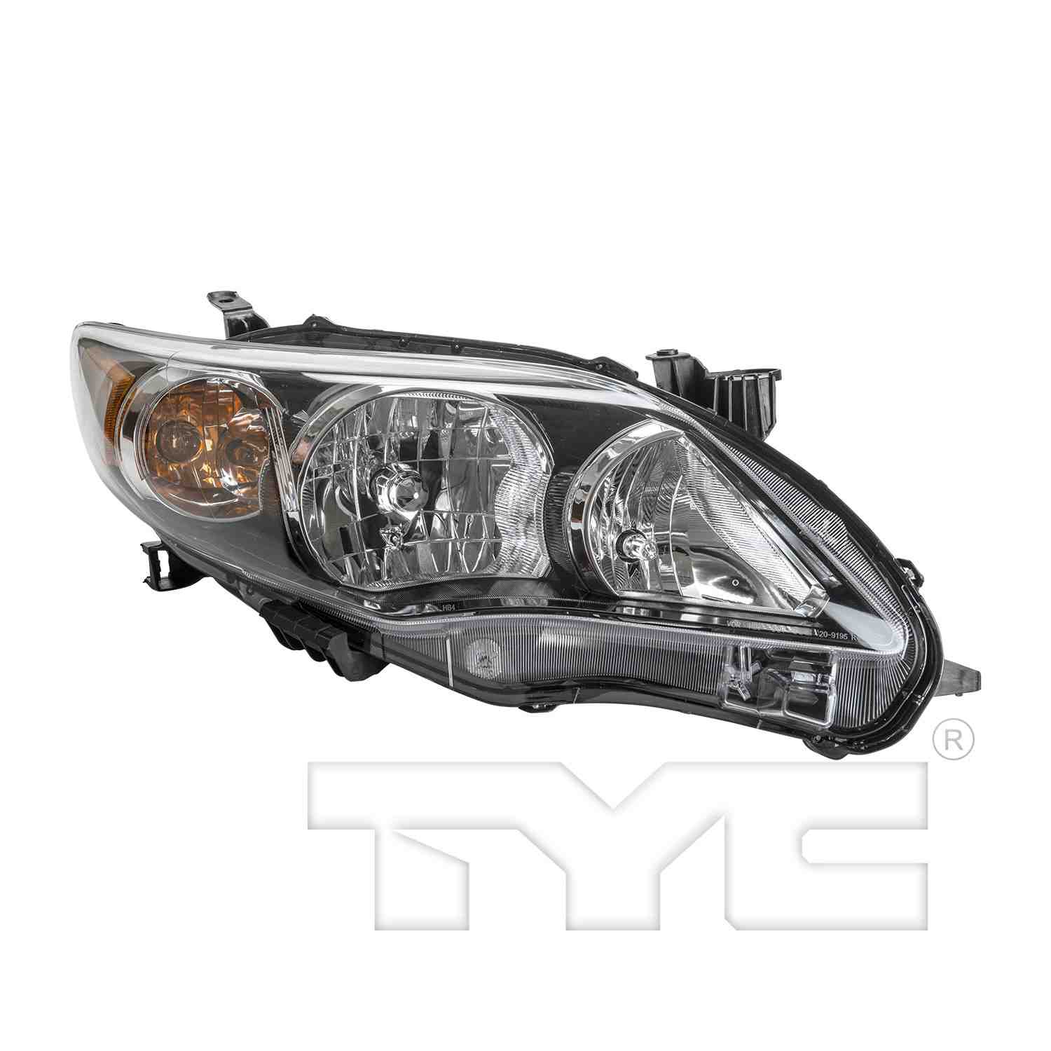 TYC Headlight Assembly  top view frsport 20-9195-90