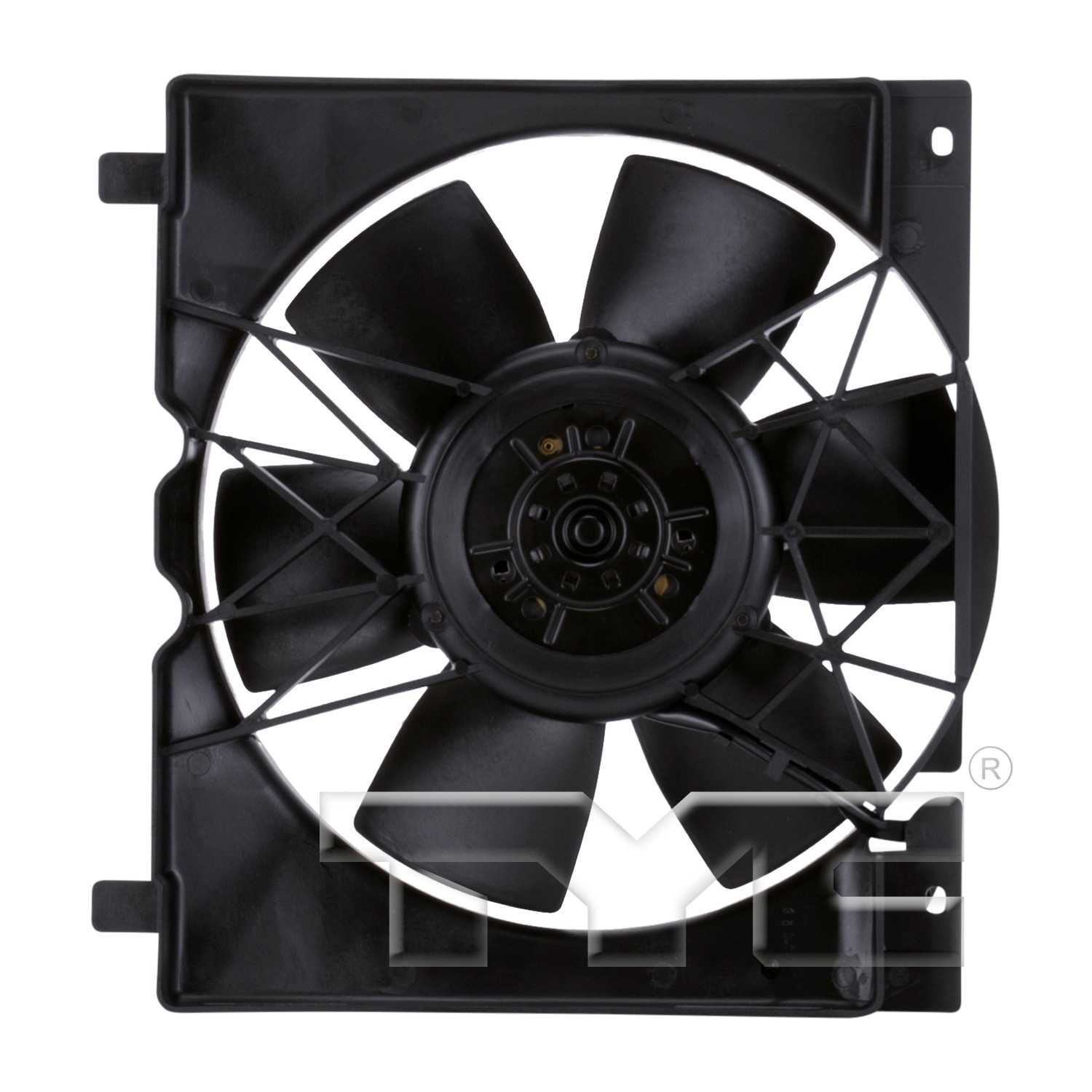 TYC Dual Radiator and Condenser Fan Assembly  top view frsport 620540