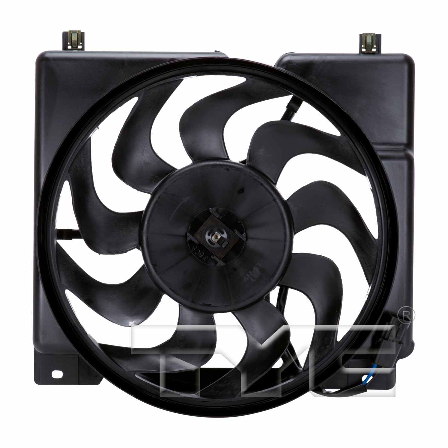 TYC Dual Radiator and Condenser Fan Assembly  top view frsport 620550