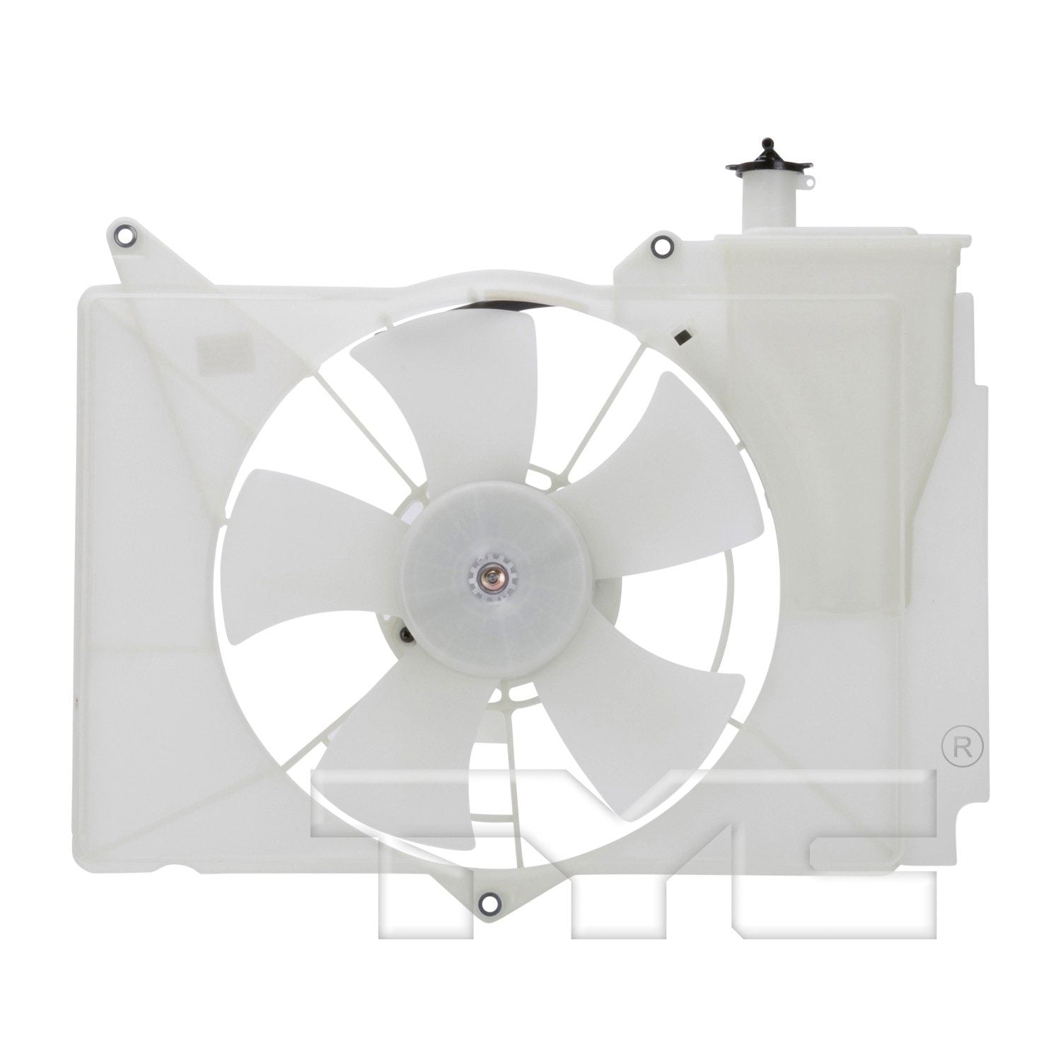 TYC Dual Radiator and Condenser Fan Assembly  top view frsport 620790