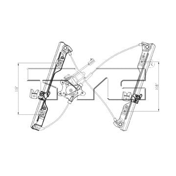 tyc power window motor and regulator assembly  frsport 660488