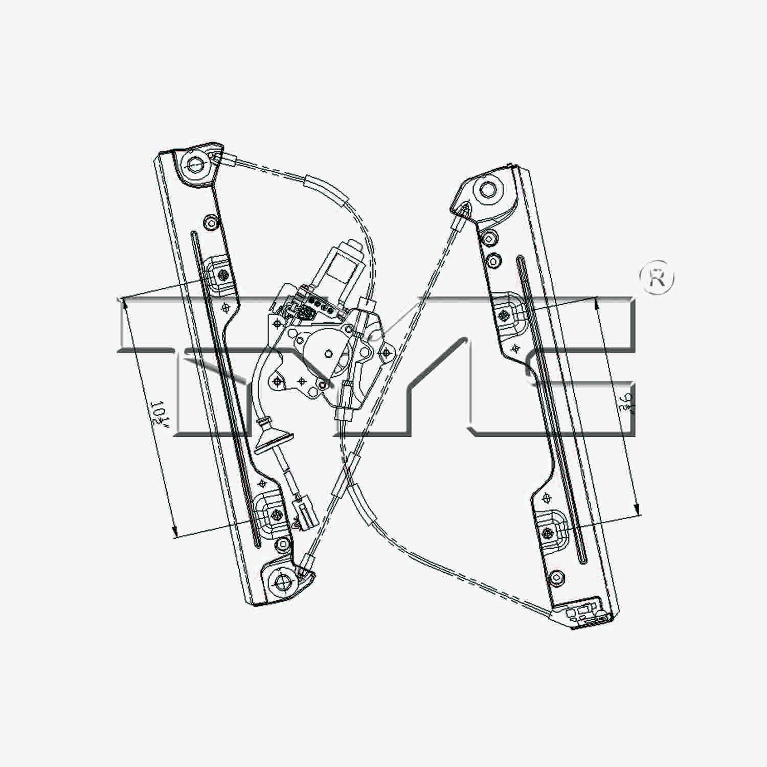 tyc power window motor and regulator assembly  frsport 660497