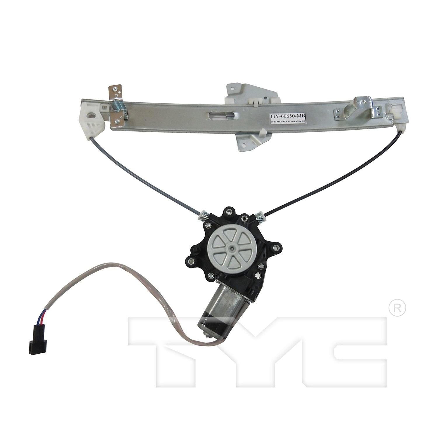 TYC Power Window Motor and Regulator Assembly  top view frsport 660567