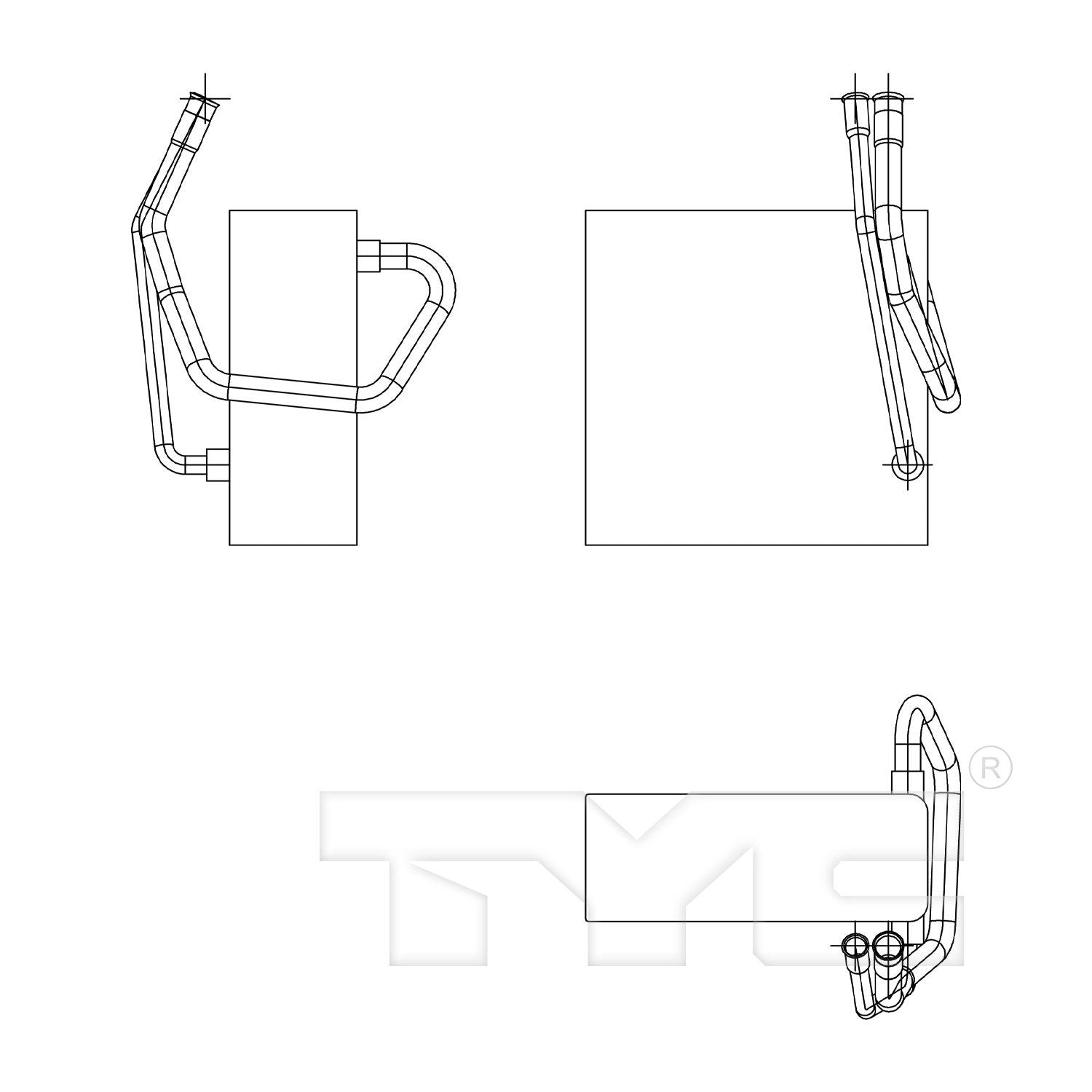 tyc a/c evaporator core  frsport 97053