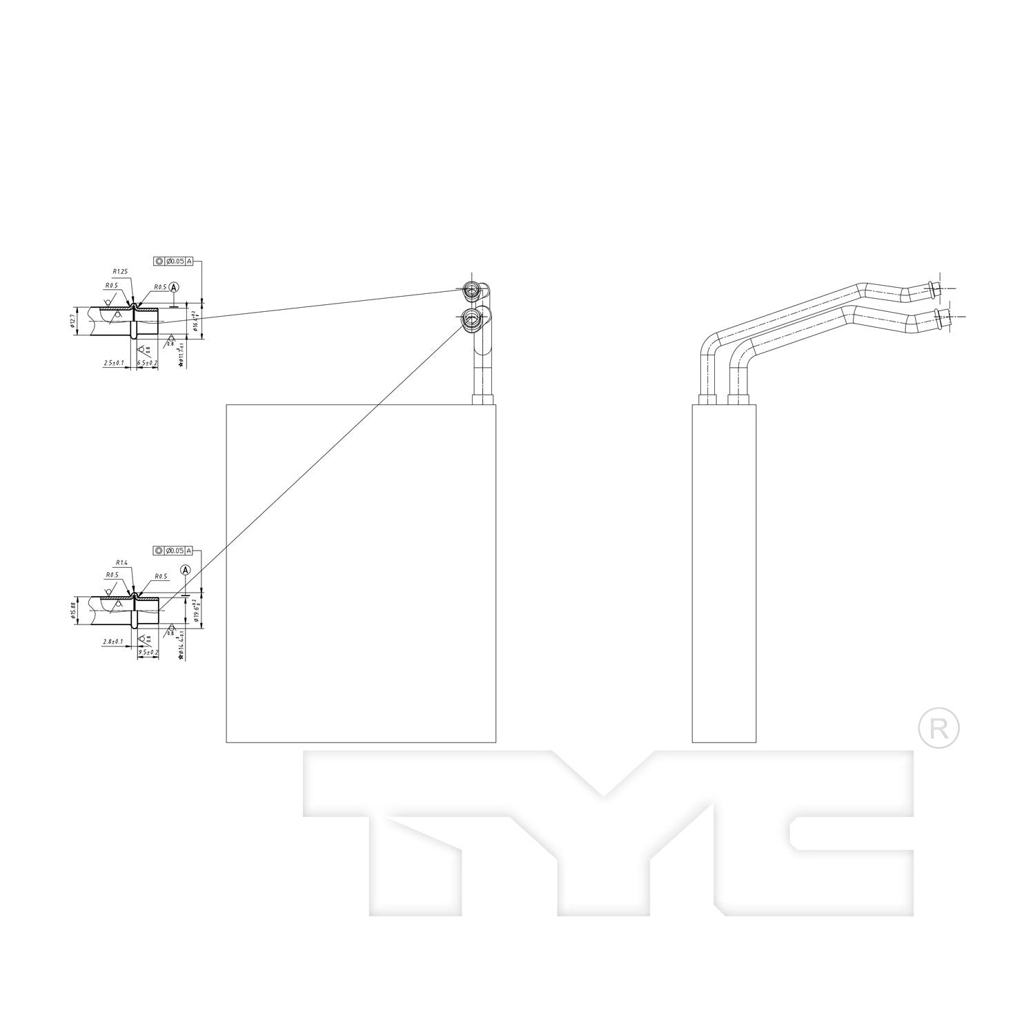 tyc a/c evaporator core  frsport 97138