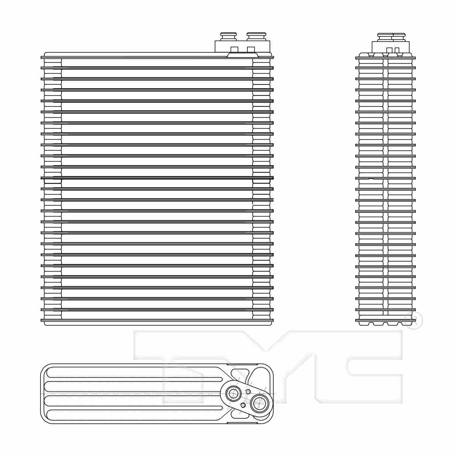 tyc a/c evaporator core  frsport 97148